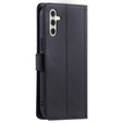 Flip case for Samsung Galaxy S25, Rhombus Crossbody Leather, black