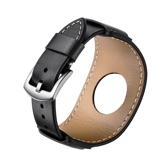 Leather Strap for Apple Watch 1/2/3/4/5/6/7/8/SE/Ultra 42/44/45/49mm, Black.