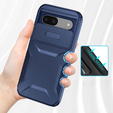 Case for Google Pixel 8a, Slide Lens Lid, blue