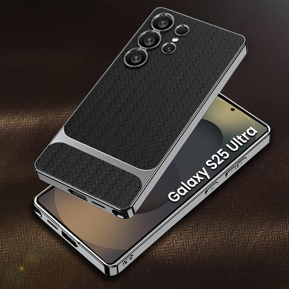 Case for Samsung Galaxy S25 Ultra, GKK Woven Leather, black