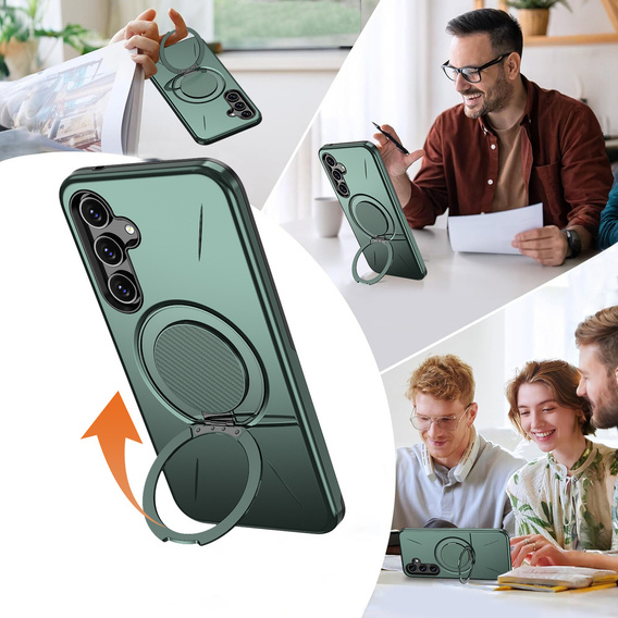 MagSafe case with stand for Samsung Galaxy A37 5G, green