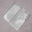 Magnetic Dual Glass MagSafe case for Samsung Galaxy S23 Ultra, silver