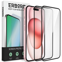 2x Ceramic ERBORD Hybrid Glass for iPhone 15
