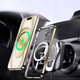 Case for iPhone 15, Electro MagSafe, gold + Screen Glass