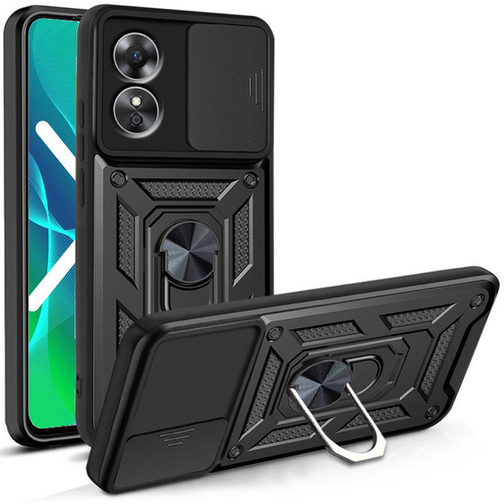 Case for Oppo A17, CamShield Slide, black