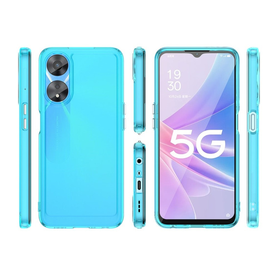 Case for Oppo A78 5G, Fusion Hybrid, blue