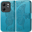 Flip case for Infinix Hot 50i 4G, Butterfly, blue