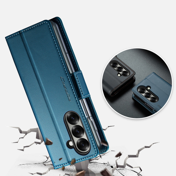 CASEME Litchi Wallet flip case for Samsung Galaxy Z Fold7 5G