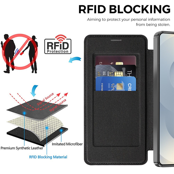 RFID Wallet MagSafe flip case with camera protection for Samsung Galaxy S26 Ultra