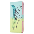 Flip case for Xiaomi 13 Lite, Wallet, feather, blue