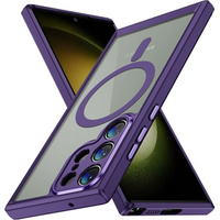 Case for Samsung Galaxy S23 Ultra, ERBORD Impact Guard, MagSafe, dark purple