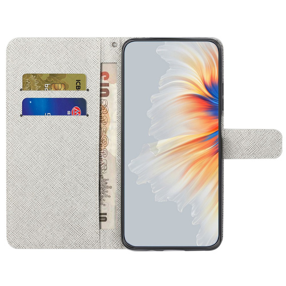 Flip case for Samsung Galaxy M15 5G, Wallet, Flower and Butterfly