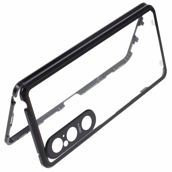Case for Sony Xperia 1 V, Magnetic Dual Glass, black