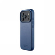 Mujjo Leather Case for iPhone 17 Pro Max, MagSafe, blue