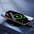 Magnetic Dual Glass MagSafe case for iPhone 16, black