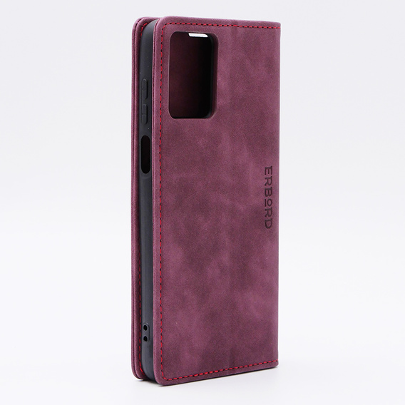 Case for Motorola Moto G53, ERBORD Vintage, wallet with flap, red