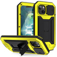 Case for iPhone 13 Mini, R-JUST CamShield Slide, armoured, yellow / black