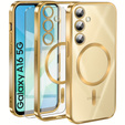 Case for Samsung Galaxy A16, Electro MagSafe, gold + Screen Glass