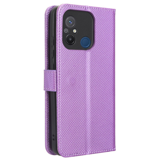 Flip case for Xiaomi Redmi 12C, Wallet, Smart Magnet, purple