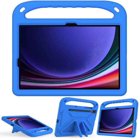 Children's case for Samsung Galaxy Tab S10 Lite / S10 FE / S9 FE, with handle, blue