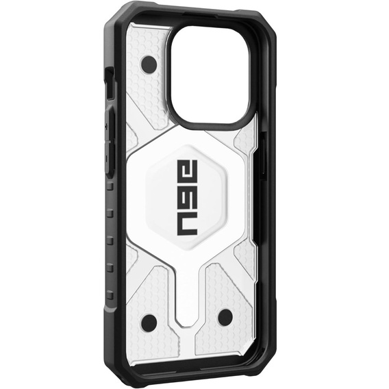 Urban Armor Gear Case for iPhone 15 Pro, Pathfinder MagSafe, transparent / black