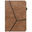 Case for Lenovo Tab M10 Plus TB-X606F, Classic, with space for stylus, brown