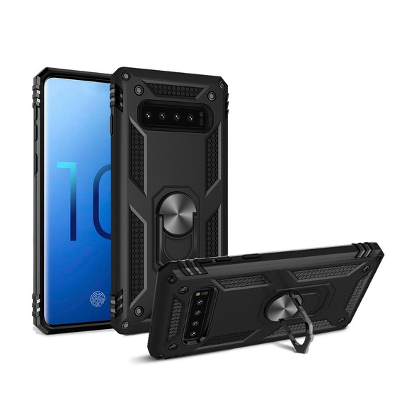 Armor Case for Samsung Galaxy S10, Nox Case Ring, black