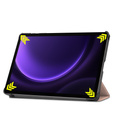 Case for Samsung Galaxy Tab S9 FE, Tri-fold, pink rose gold