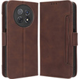 Flip case for Huawei Nova Y91 4G, Card Slot, brown