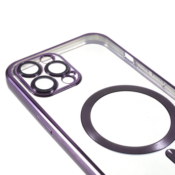 Case for iPhone 12 Pro, Electro MagSafe, purple + Screen Glass