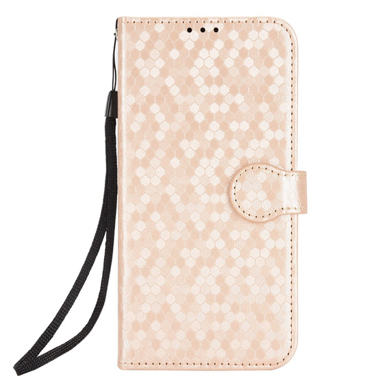 Flip case for Realme Note 70T 4G, Wallet Rhombus, gold