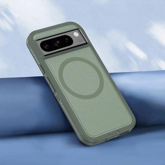 Case with frame for Google Pixel 8 Pro, for MagSafe, green