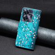 Flip case for Realme C55, Wallet, Sakura, blue