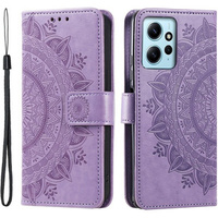 Flip case for Xiaomi Redmi Note 12 4G, Mandala, purple