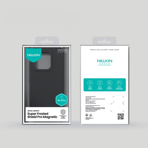 NILLKIN Case for Xiaomi 14T Pro, Frosted Shield, for MagSafe, black