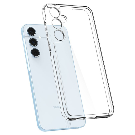 Spigen case for Samsung Galaxy A55 5G, Ultra Hybrid, transparent + 9H Tempered Glass