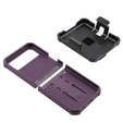 Armored Case for Samsung Galaxy Z Flip 4 5G, Dexnor Clip Holder, purple
