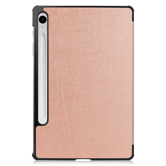 Case for Samsung Galaxy Tab S9 FE, Tri-fold, pink rose gold