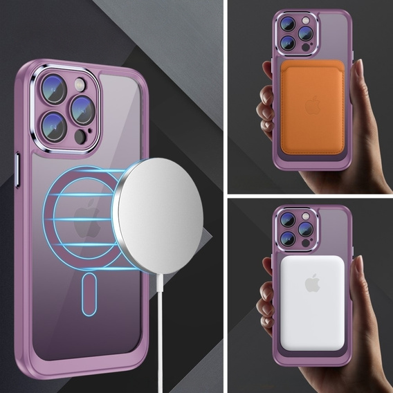 Case for iPhone 14 Pro Max, ERBORD Impact Guard, MagSafe, purple