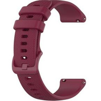 Silicone strap for 18mm do Garmin Vivomove 3S / Vivoactive 4S, Wine Red