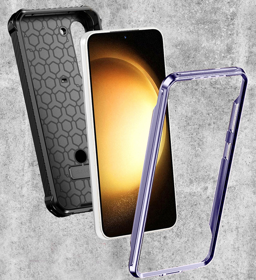 Case for Samsung Galaxy S23, Heavy Duty Ring Belt Clip, purple