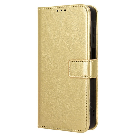 Flip case for Samsung Galaxy M55 5G, Crazy Horse Wallet, gold