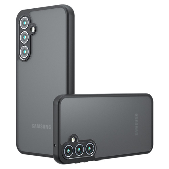 Case for Samsung Galaxy A55 5G, Fusion Hybrid, with camera protection, transparent / black