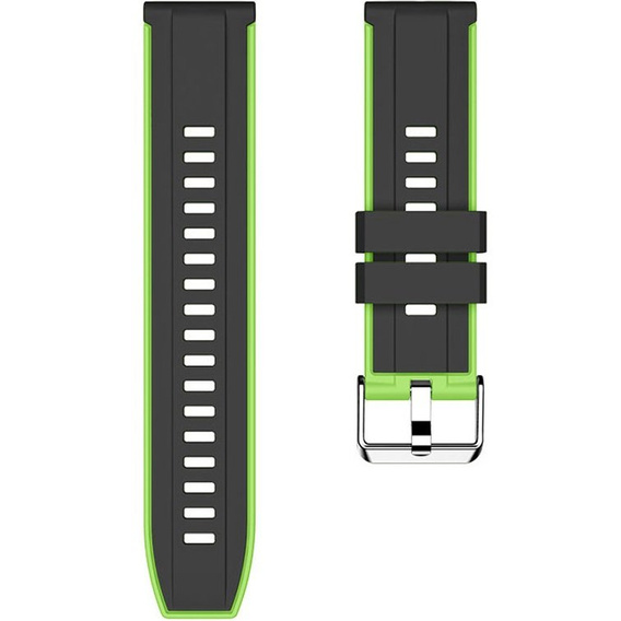 Silicone strap for Huawei Watch GT 2 Pro - Black / Green