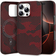 Case for iPhone 16 Pro Max, Aramid Fiber MagSafe, red