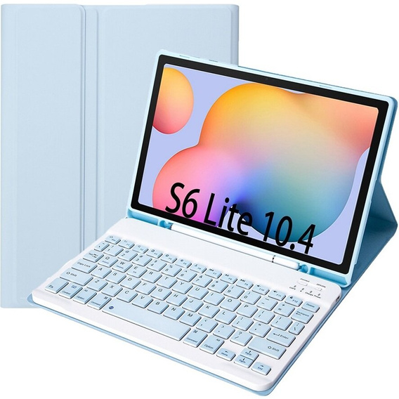Case + keyboard Samsung Galaxy Tab S6 Lite P610/P615 / S6 Lite 2022 10.4, Pen Slot, blue