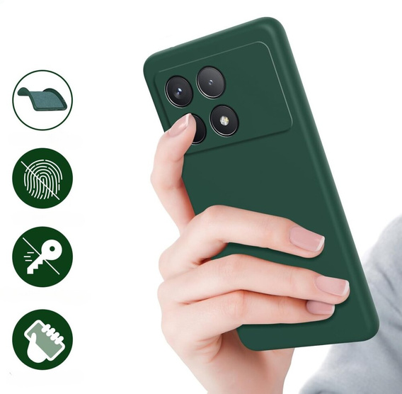Case for Xiaomi Poco F6 Pro, Silicone Lite, dark green