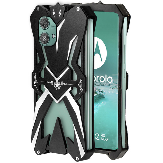 Armored case for Motorola Edge 40 Neo, Aluminum Alloy, black