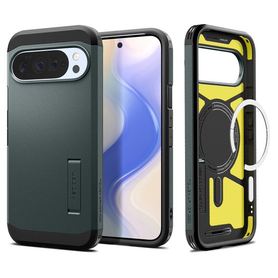 Spigen Tough Armor MagSafe case for Google Pixel 10 Pro XL, Abyss Green