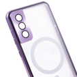 Magnetic Dual Glass MagSafe case for Samsung Galaxy S21, purple